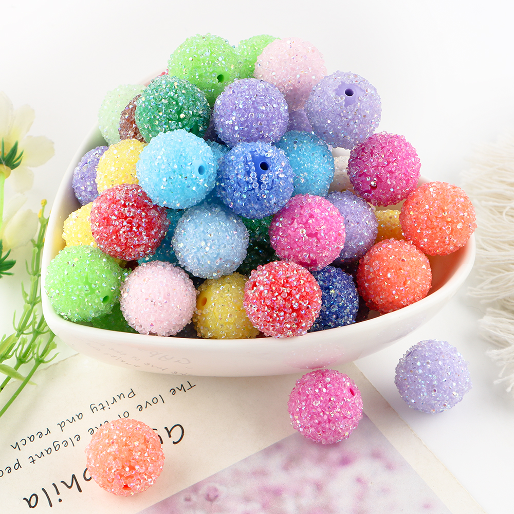 Jewelry Making Process - 10pcs 16/18/20mm Resin Ball Round Sugar