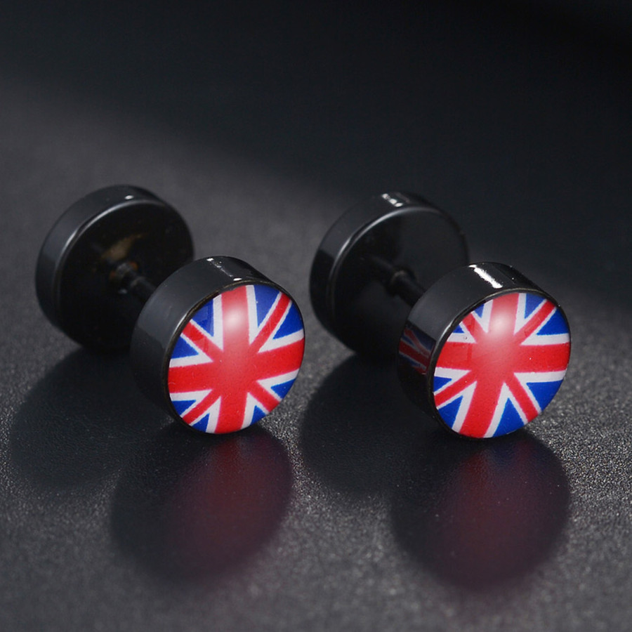 Jewelry Making Uk - 1Pair Punk Black Multiple Styles Stainless