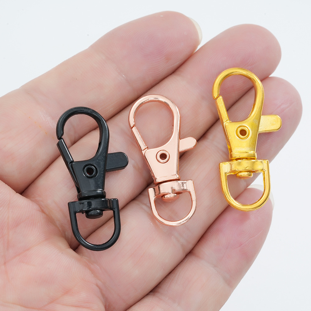 Jewelry Making Hoops - 10pcs 13x35cm Alloy Metal Rotating Keychain