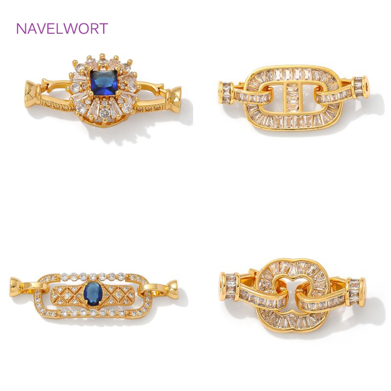 Jewelry Making Accessories - Luxury 18K Gold Plated Connectors Clasps,With