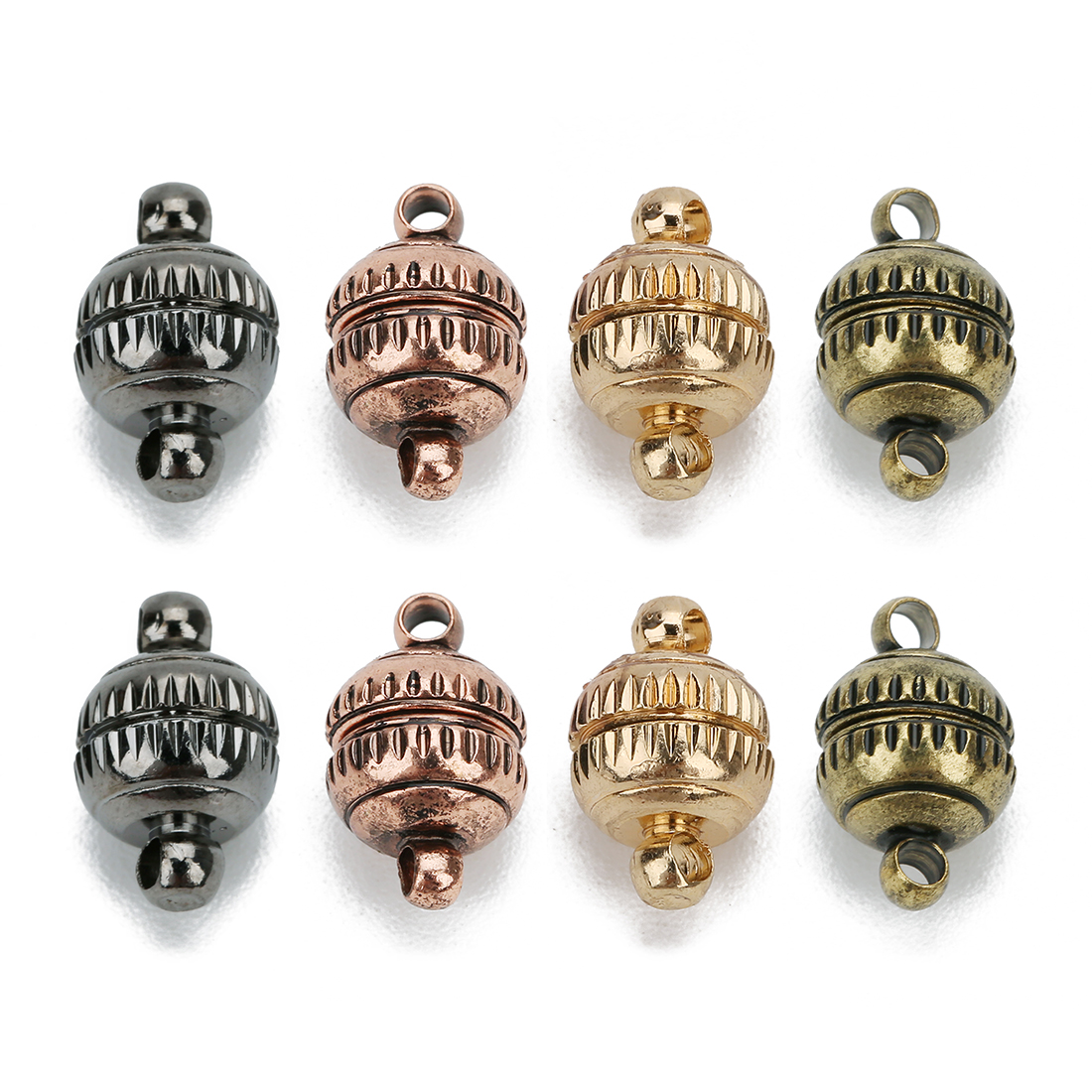 Jewelry Making Necklaces - 5pcs/lot Copper Strong Magnetic Clasps Round
