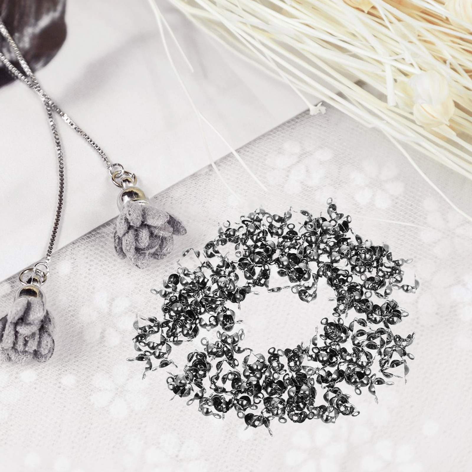 Jewelry Making Knots - 200Pcs Jewelry Crimp Covers Double Hole