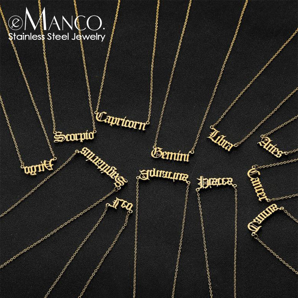 Jewelry Making Uk - eManco Stainless Steel Letter 12 Zodiac