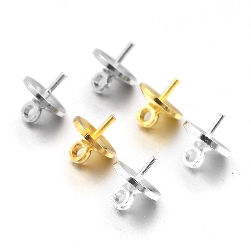 Jewelry Making Drill - 20-100pcs Brass Half hole Charms Eye