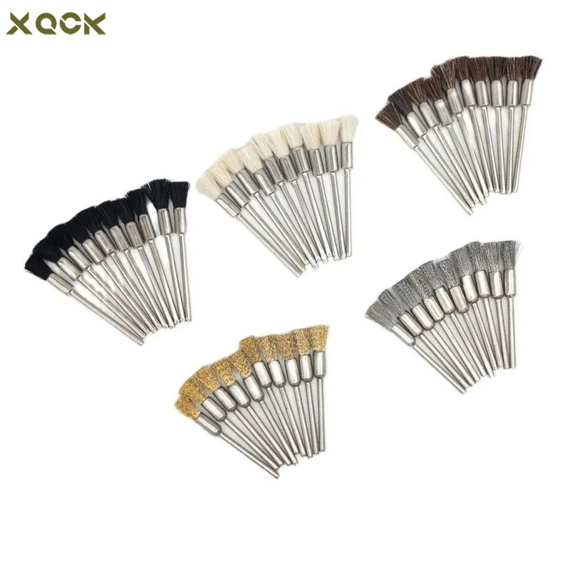 Jewelry Making Rotary Tool - 50pcs Polishing Wheels Bristle Brass Steel