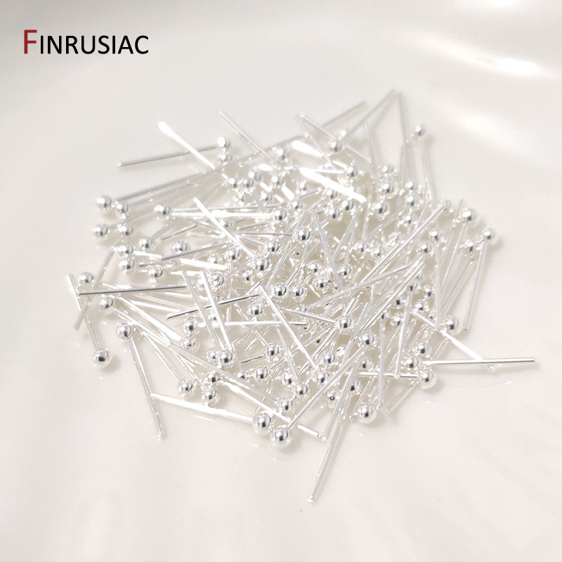 Jewelry Making Rivets - 100 pcs Silver Plated Brass Metal