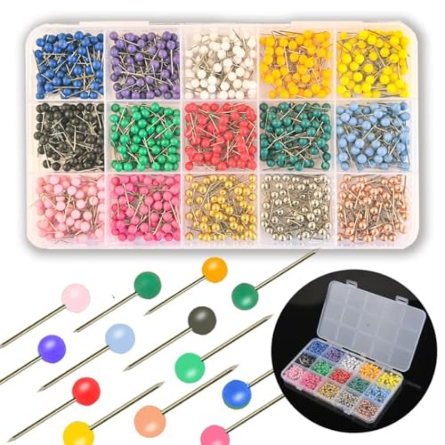 1000 PCS Push Pins Map Tacks,  - Head Pin Assorted recensie en prijs
