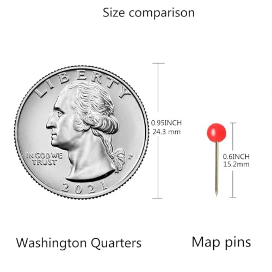 1000 PCS Push Pins Map Tacks,  - Head Pin Assorted recensie en prijs