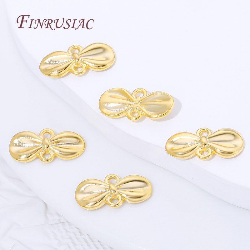18K Gold Plated Bow Knot Charm - Jewelry Making Knots recensie en prijs