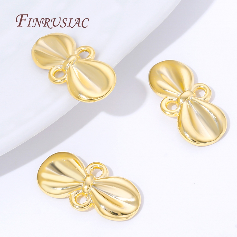 18K Gold Plated Bow Knot Charm - Jewelry Making Knots recensie en prijs