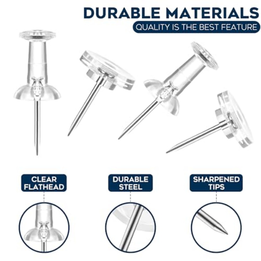 150 Pack Assorted Clear Push P - Head Pin Assorted recensie en prijs