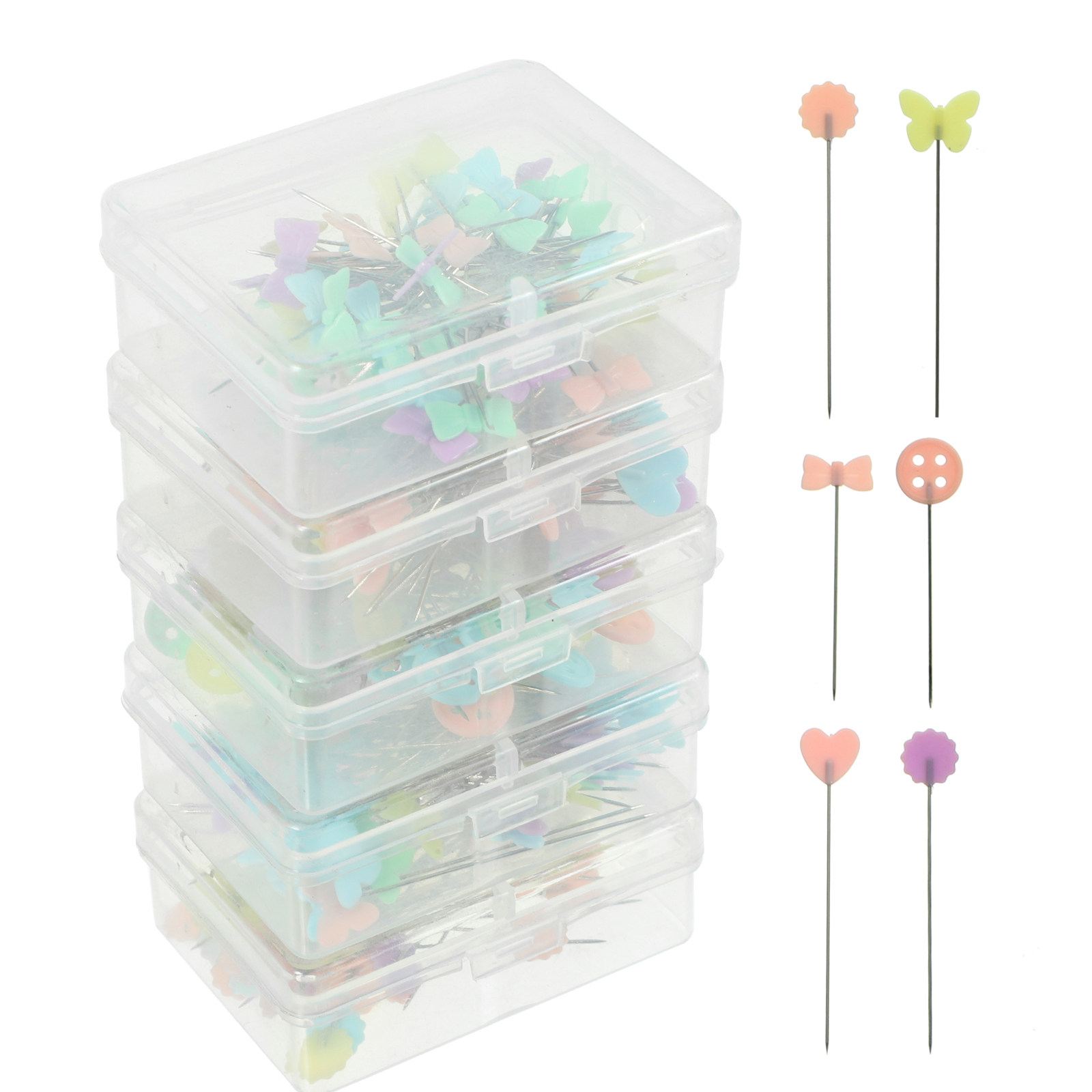 5 Boxes Assorted Colored Flat  - Head Pin Assorted recensie en prijs