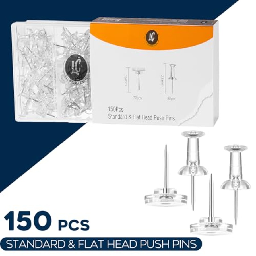 150 Pack Assorted Clear Push P - Head Pin Assorted recensie en prijs