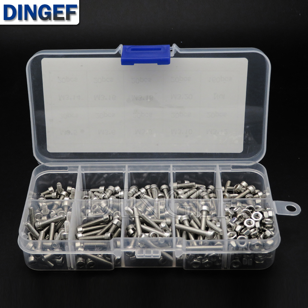340PCS M3 M3x5 M3x6 M3x8 M3x10 - Head Pin Assorted recensie en prijs