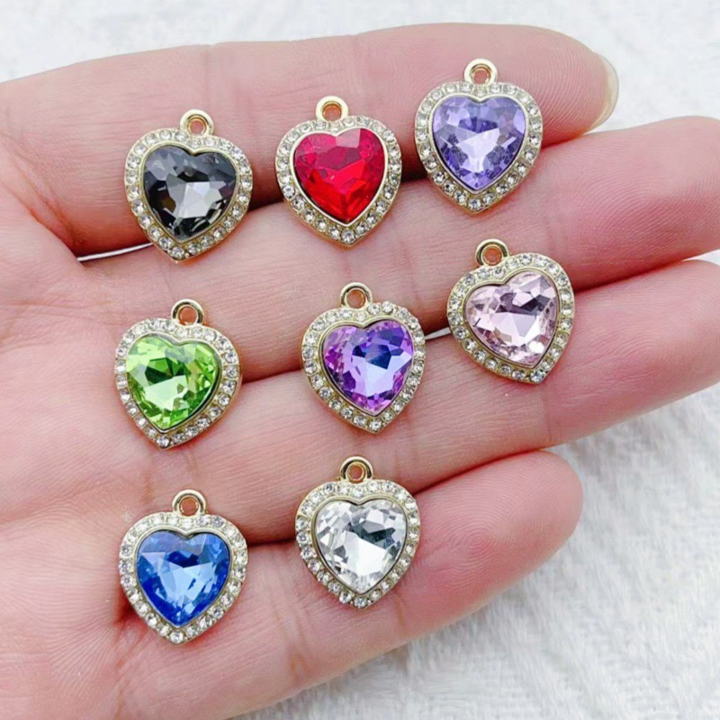 10pcs heart-shaped inlaid colo - Jewelry Making Necklaces recensie en prijs