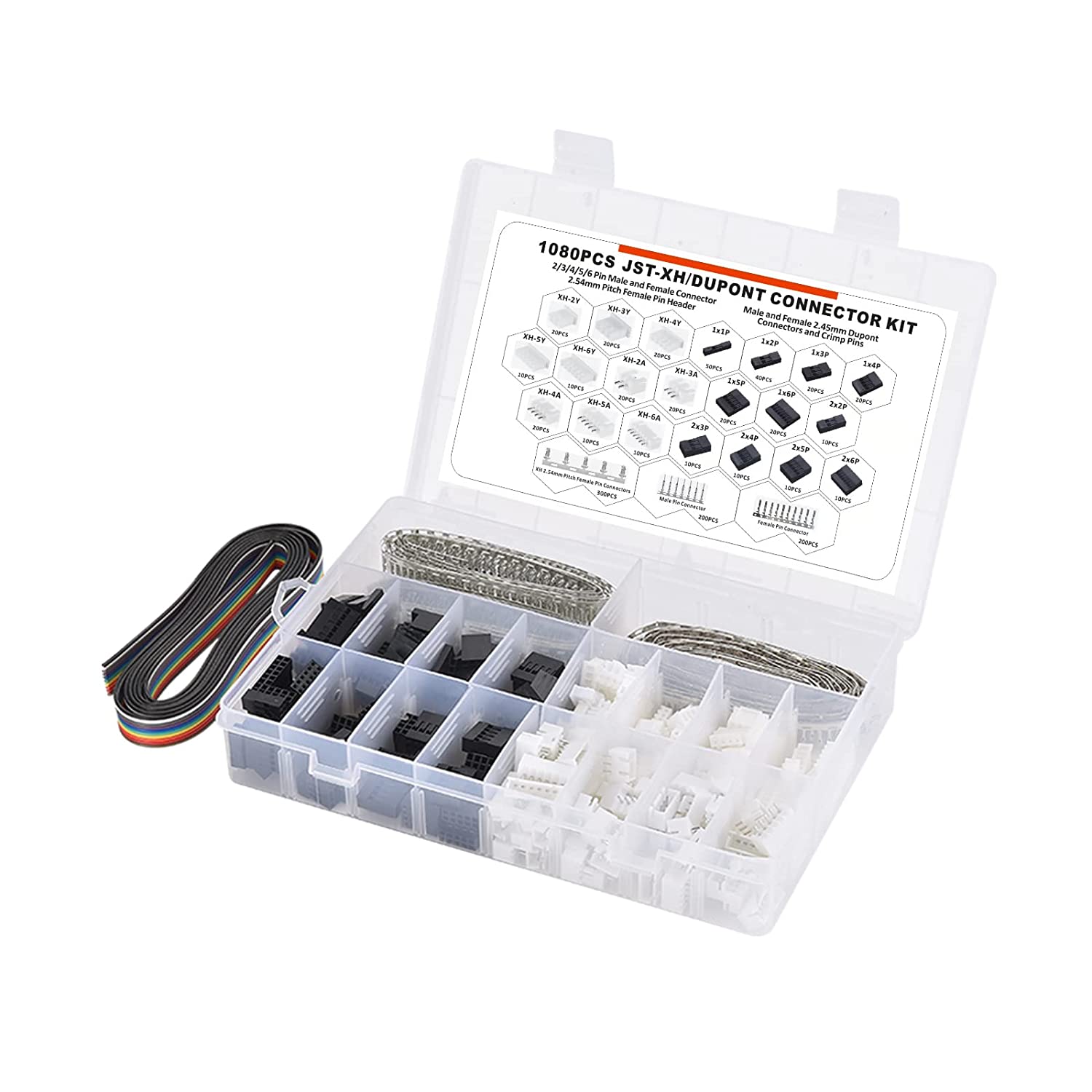 1080PCS Dupont/JST-XH Terminal - Head Pin Assorted recensie en prijs