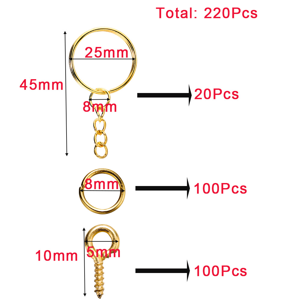 110/220pcs/Set Keychain Open J - Jewelry Making Drill recensie en prijs