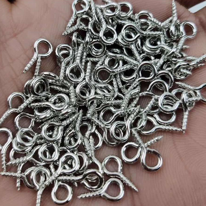 8/10mm Mini Screw Eye Pins Met - Jewelry Making Rivets recensie en prijs