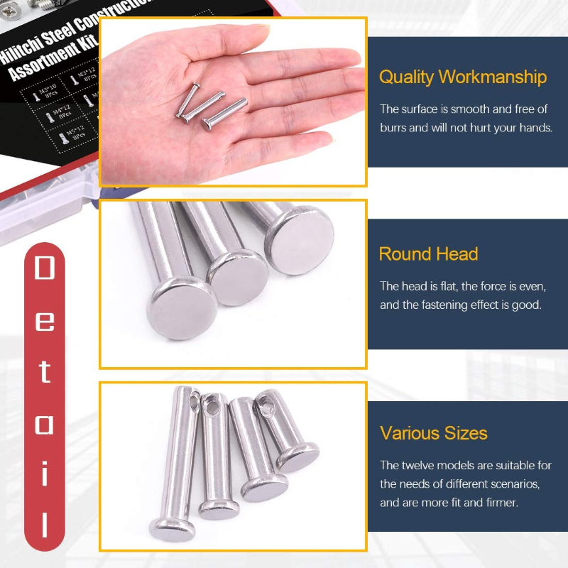 96pcs 304 Stainless Steel Metr - Head Pin Assorted recensie en prijs