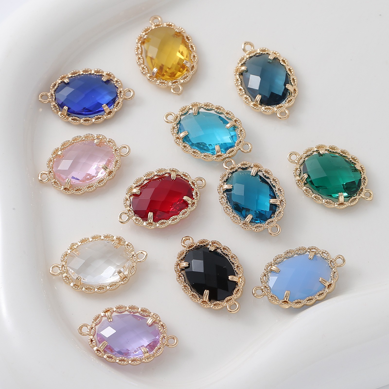 MHS.SUN 10pcs/Lot Oval Cubic Z - Jewelry Making For Birthday Party recensie en prijs