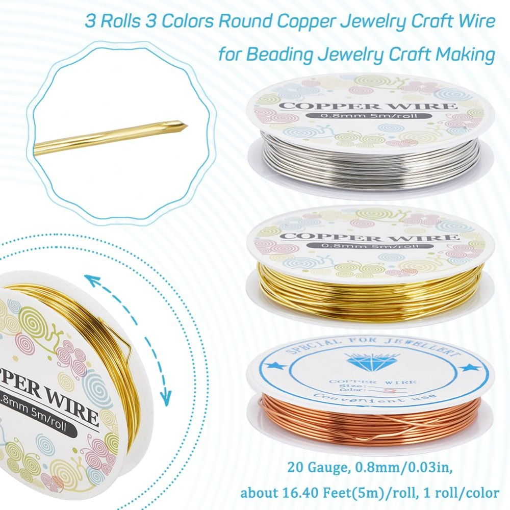 12.8M Copper Jewelry Wire 0.8m - Jewelry Making With Copper Wire recensie en prijs