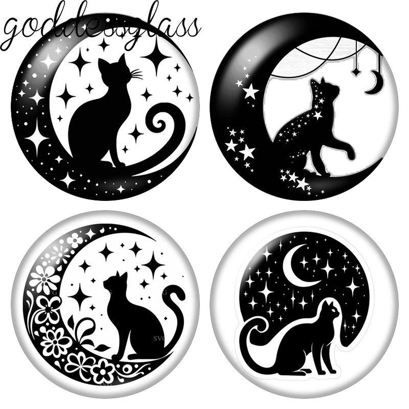 Moon&Star Black Cat Cute Drawi - Jewelry Making Drawing recensie en prijs