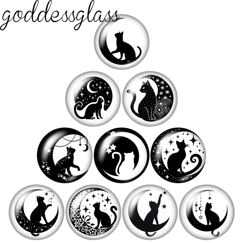 Moon&Star Black Cat Cute Drawi - Jewelry Making Drawing recensie en prijs