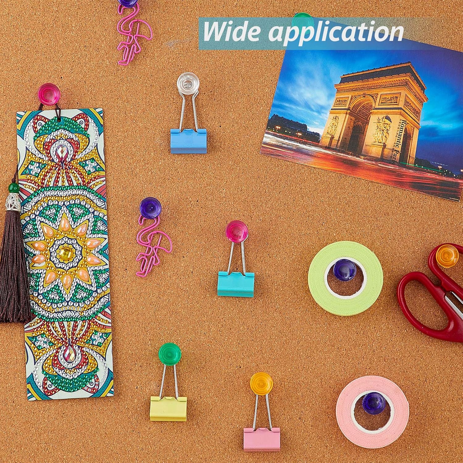 100 Pcs Jumbo Push Pins, 1 Inc - Head Pin Assorted recensie en prijs