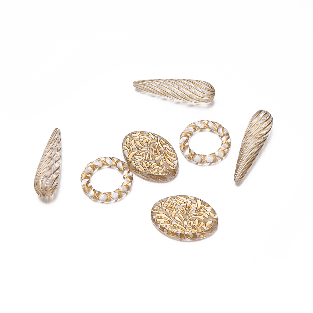 20Pcs Exquisite Acrylic Gold C - Jewelry Making Drawing recensie en prijs