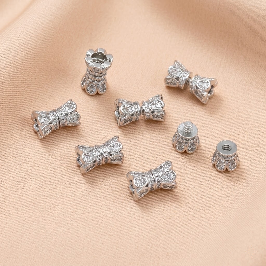 2pcs 18K Gold Plated Cubic Zir - Jewelry Making Accessories recensie en prijs