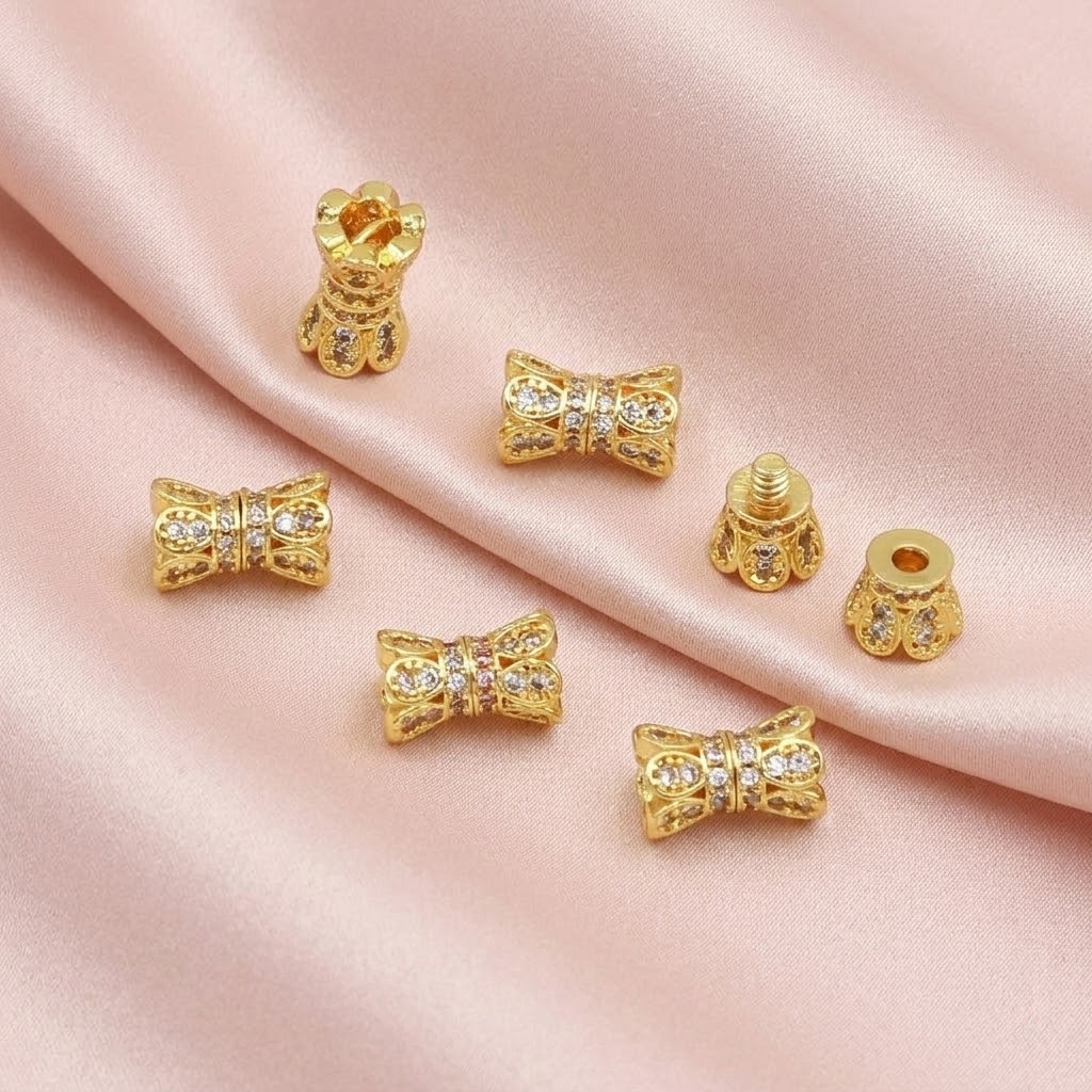 2pcs 18K Gold Plated Cubic Zir - Jewelry Making Accessories recensie en prijs