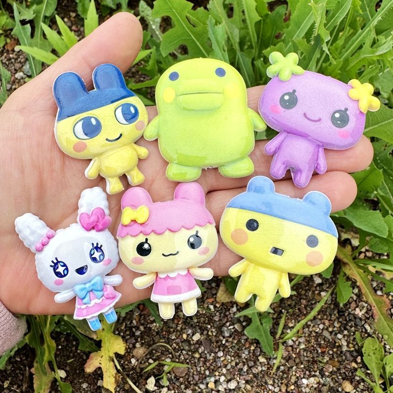 45mm Cartoon Tamagotchi double - Jewelry Making Necklaces recensie en prijs