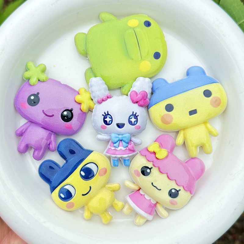 45mm Cartoon Tamagotchi double - Jewelry Making Necklaces recensie en prijs