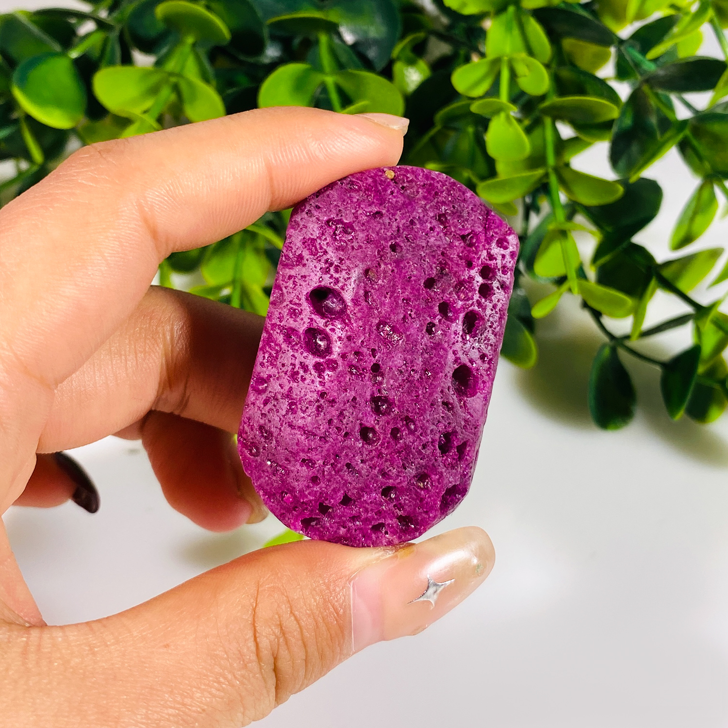 1PC Natural Red Corundum Oval  - Jewelry Making Raw Materials recensie en prijs