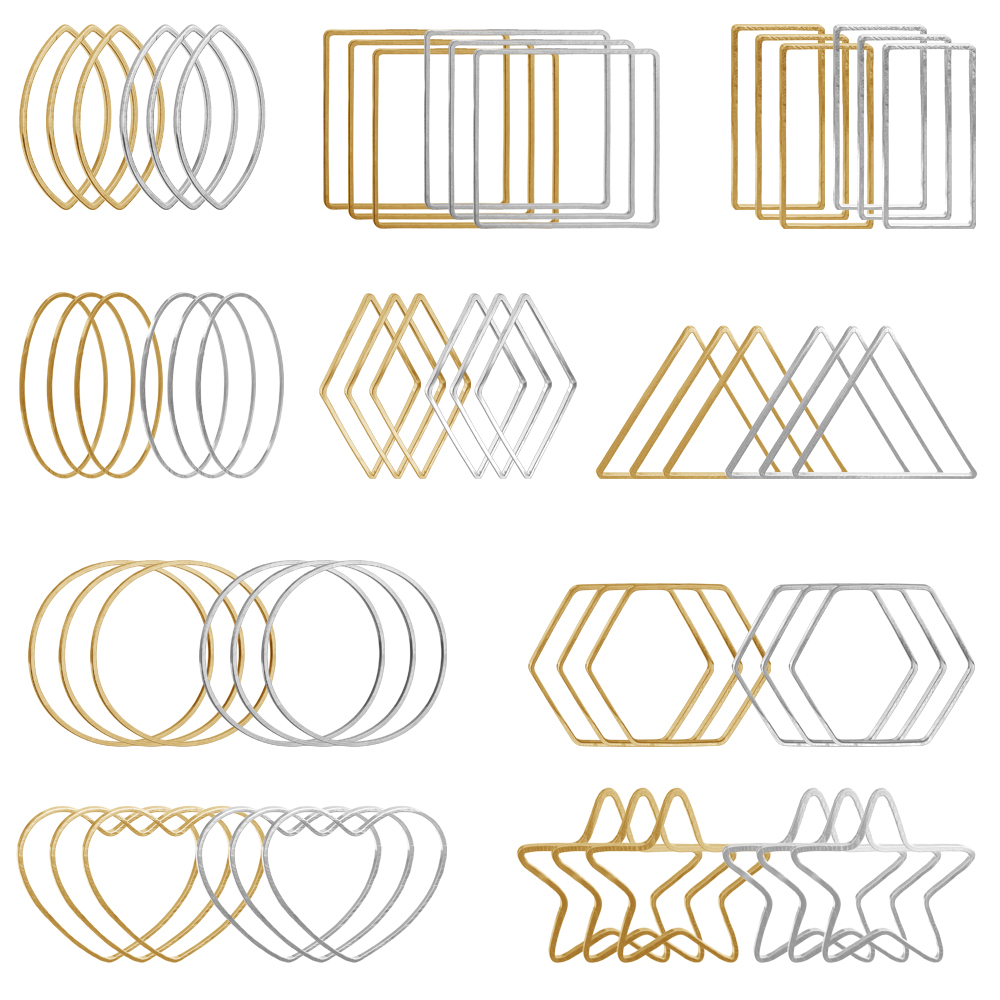 20Pcs Gold Silver Hollow Frame - Jewelry Making Silver recensie en prijs