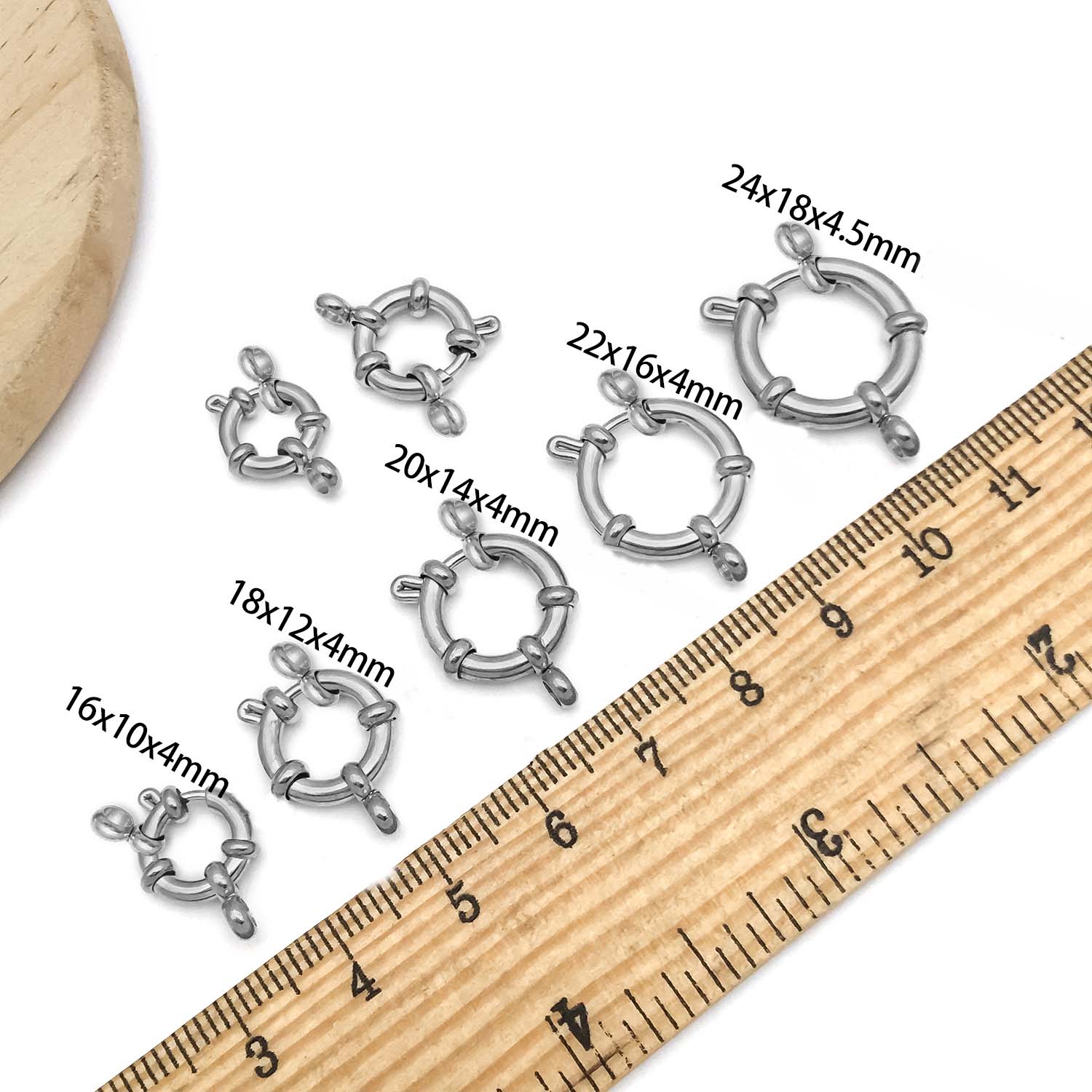 2pcs Stainless Steel Round Cla - Jewelry Making Necklaces recensie en prijs