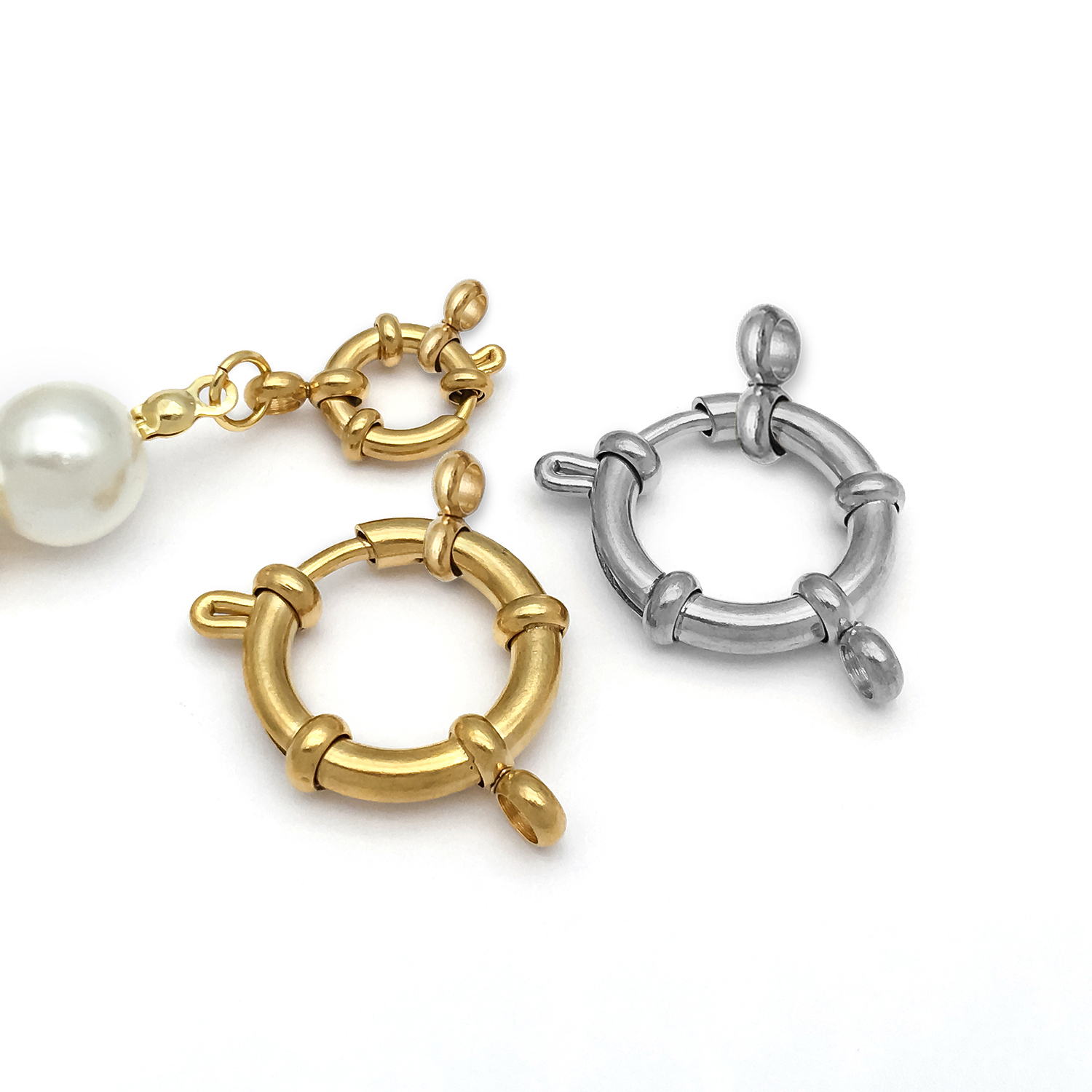 2pcs Stainless Steel Round Cla - Jewelry Making Necklaces recensie en prijs