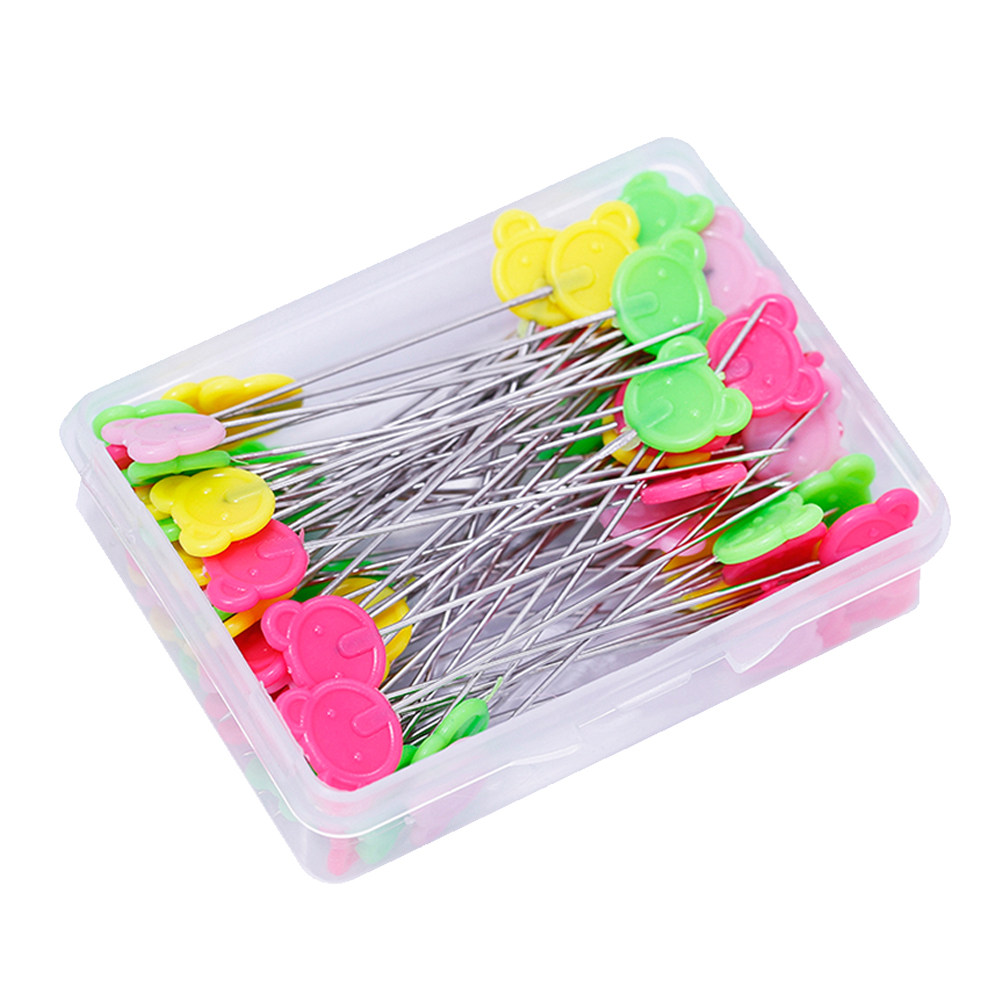 50Pcs Assorted Color Flat Bear - Head Pin Assorted recensie en prijs