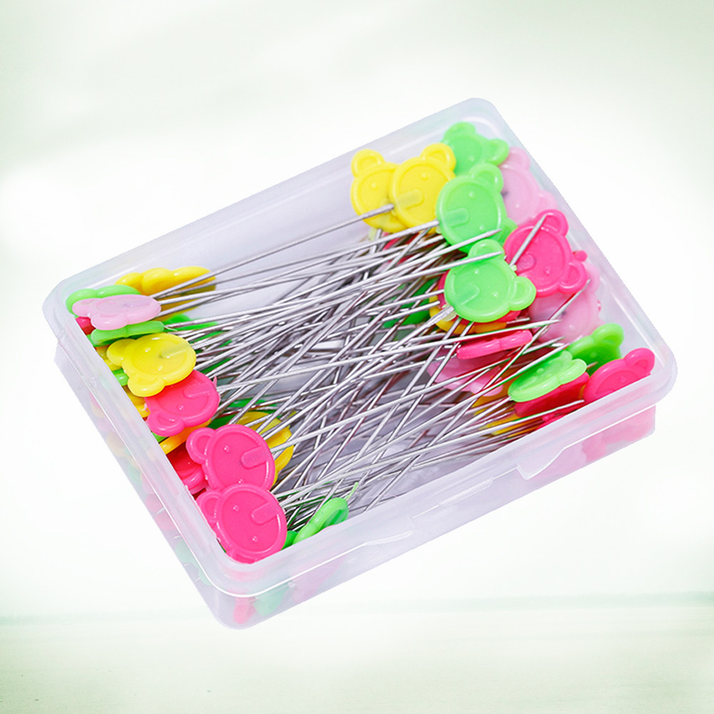 50Pcs Assorted Color Flat Bear - Head Pin Assorted recensie en prijs